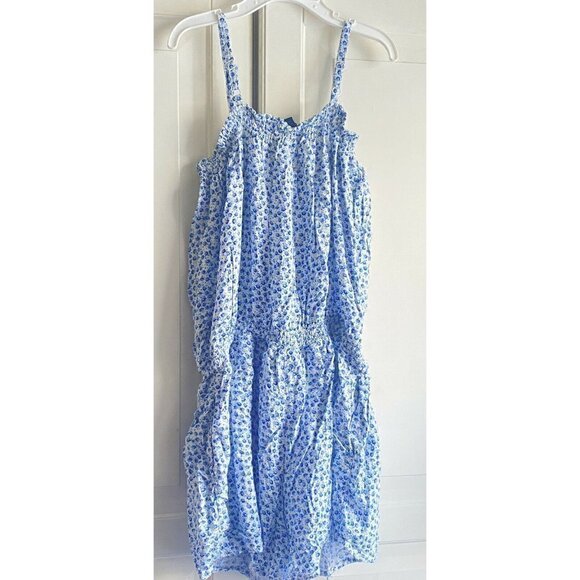 GAP Other - Gap Kids Girls Blue Floral Cottage Core Rayon Shorts Romper Sz 12